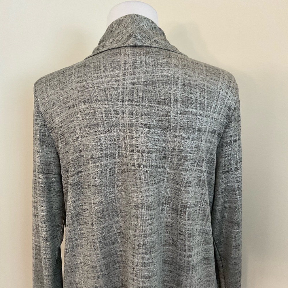Ruby Rd. Gray Rhinestone Edge Trimmed Cardigan Sweater Set - Picture 6 of 7